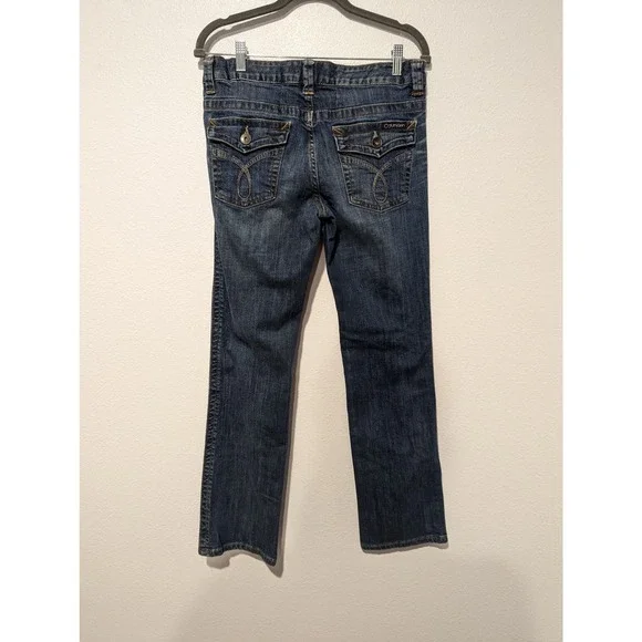 Calvin Klein Women's Bootcut Denim Jeans Dark Wash Size 8 - Picture 2 of 6